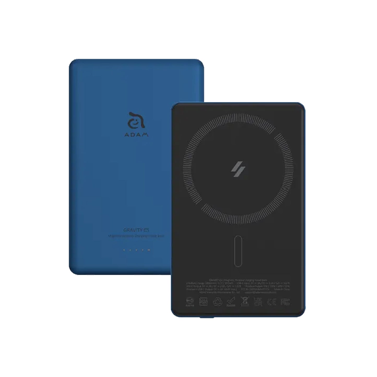 ADAM Elements GRAVITY C5 Ultra Slim 8.7mm 5000mAh PD 20W Magnetic Wireless Charging Power Bank