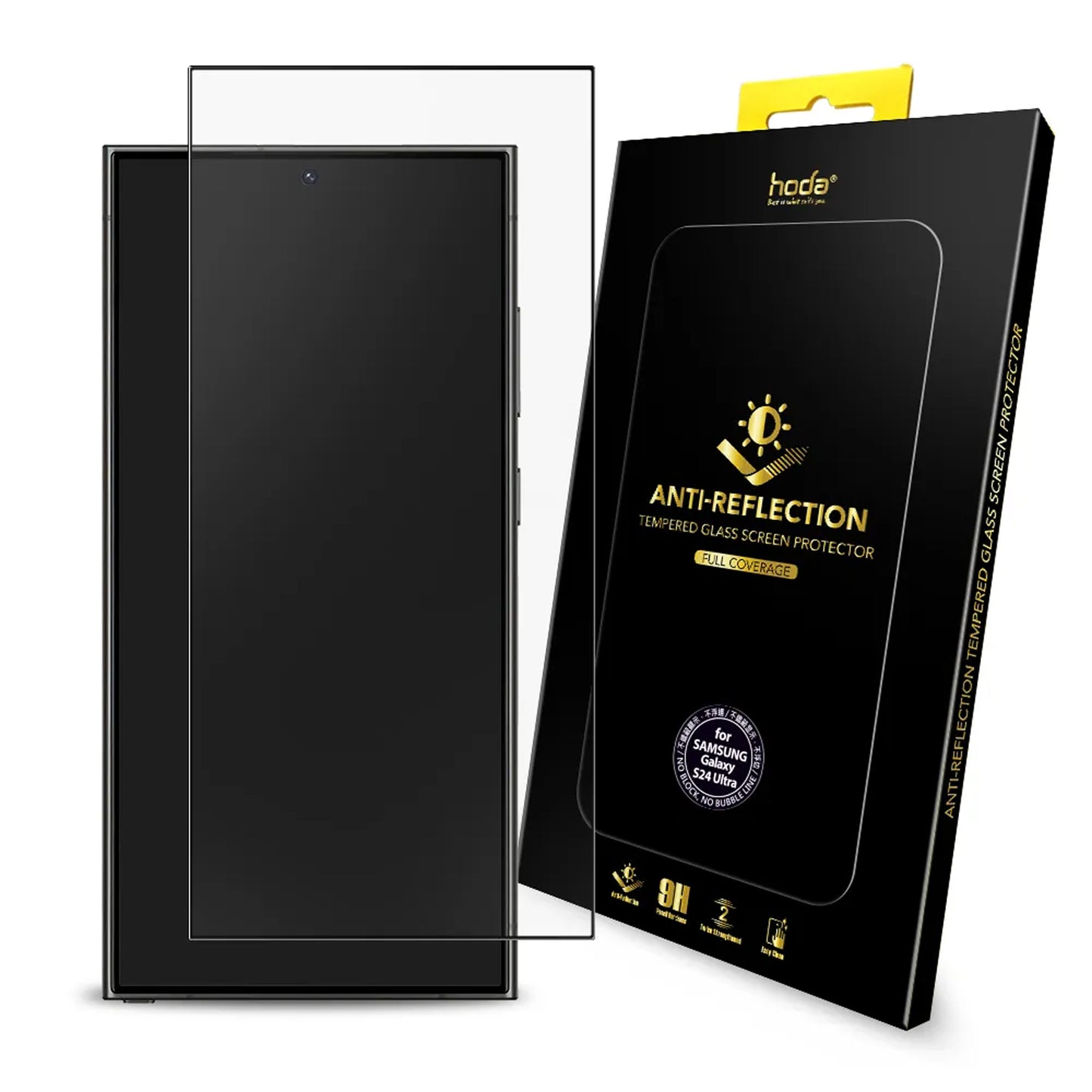 HODA Anti-Reflection Screen Protector for Samsung Galaxy S26 Ultra / S25 Ultra / S24 Ultra - Full Coverage Tempered Glass