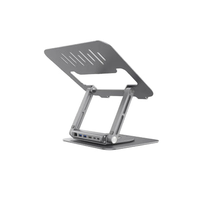 ADAM Elements Hub Stand Pro USB-C 6-in-1 Laptop / iPad 360 Rotating Stand Hub