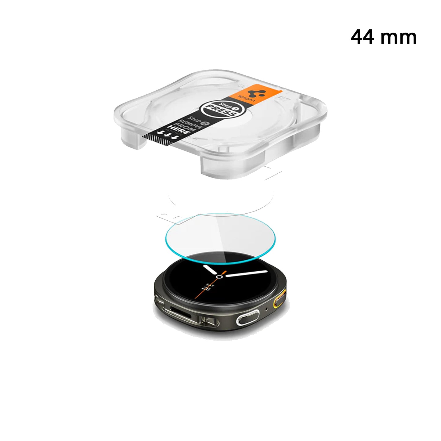[ 2 Pack ] SPIGEN GLAS.tR EZ Fit Screen Protector for Samsung Galaxy Watch 8 / 8 Classic ( 46mm / 44mm / 40mm) with Installation Tray