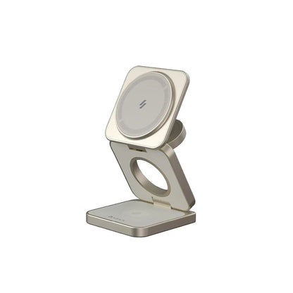 ADAM elements Mag 3 Pro Qi2 Magnetic 3-in-1 Foldable Travel Charging Station - Magnetic Ring Included