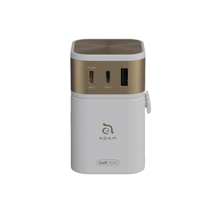 ADAM Element OMNIA T45 45W Universal Travel Adapter with Storage Pouch