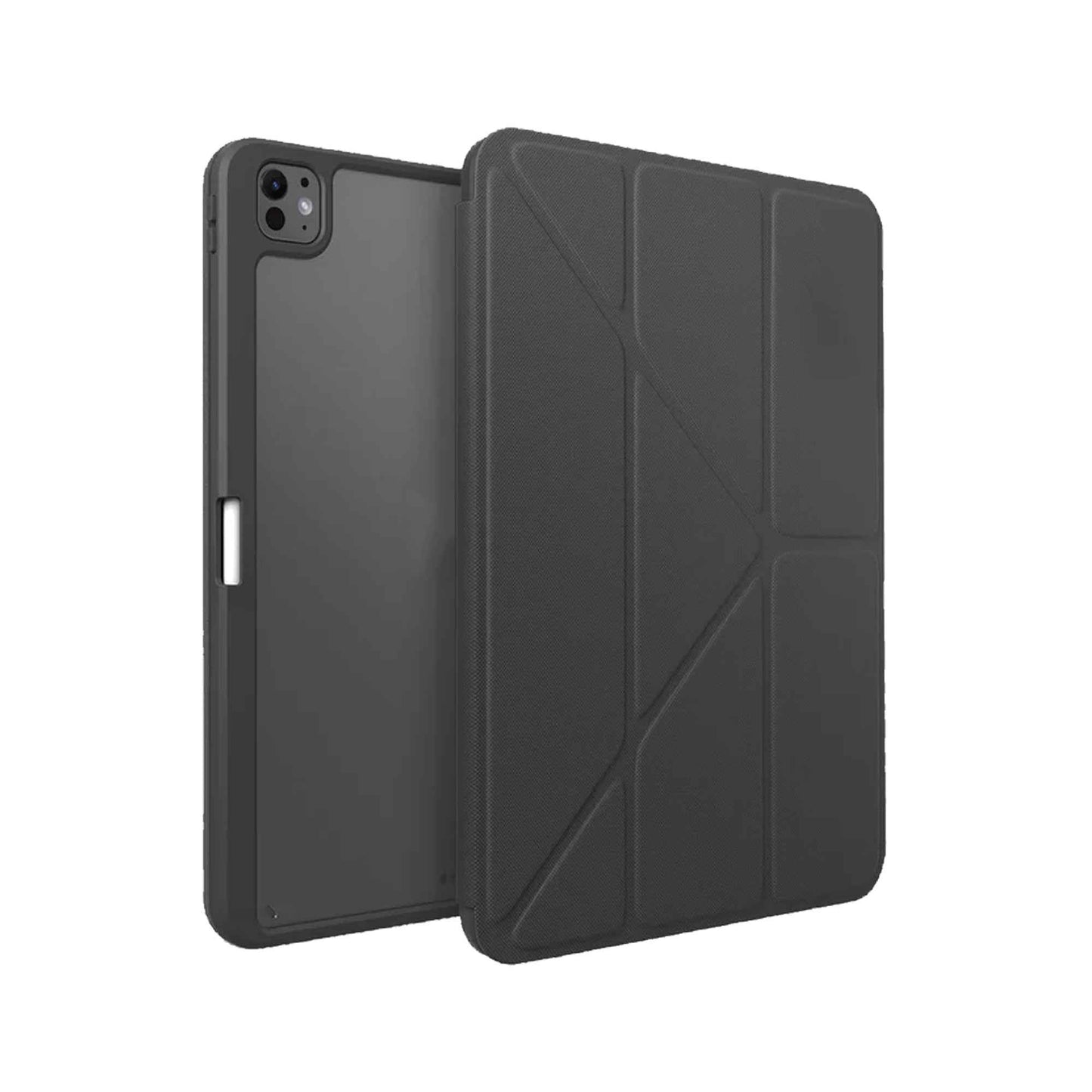 UNIQ Moven for iPad Pro 11" / iPad Pro 13" ( 2024 ) M4 Ultra Slim Case with ShockArmor‚Ñ¢ Bumper and Stylus Storage - Grey.