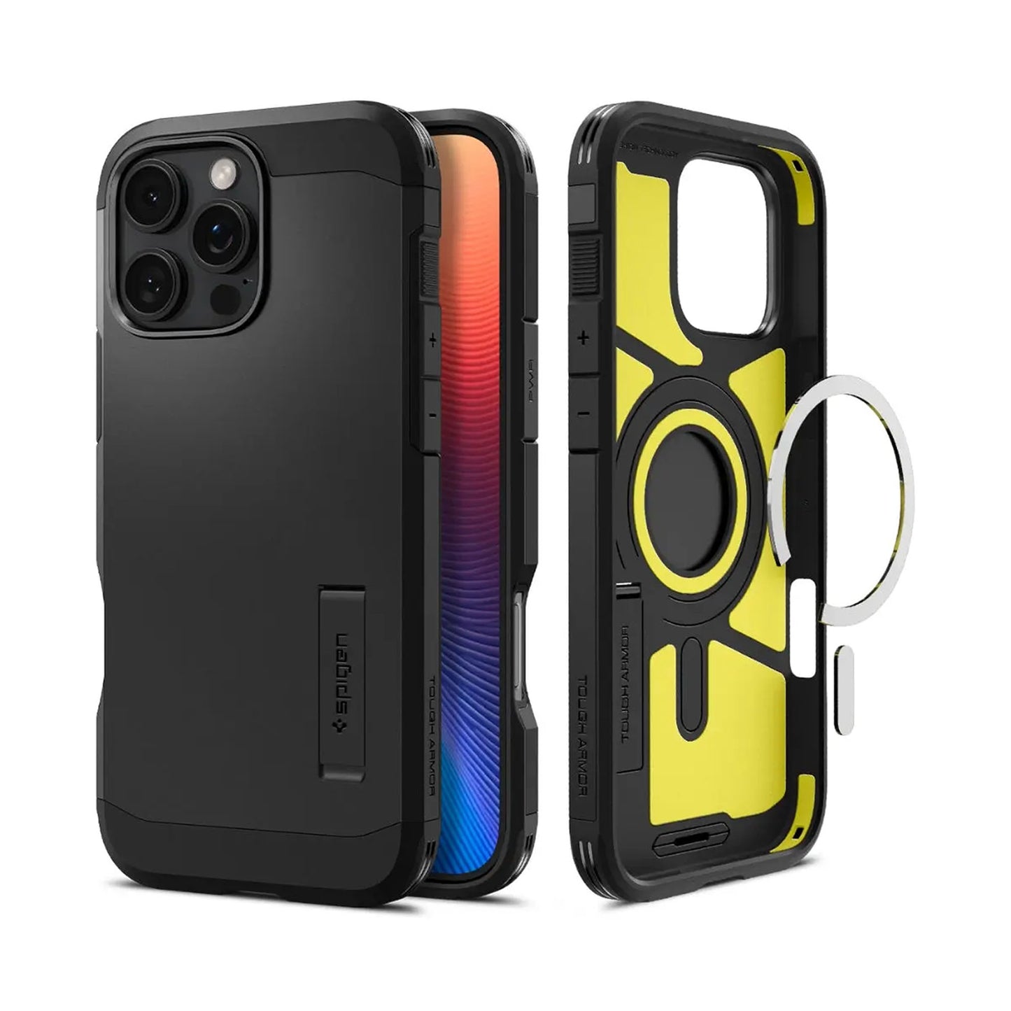 Spigen Tough Armor MagFit for iPhone 16 Series - Build-in Kickstand and MagSafe Compatible