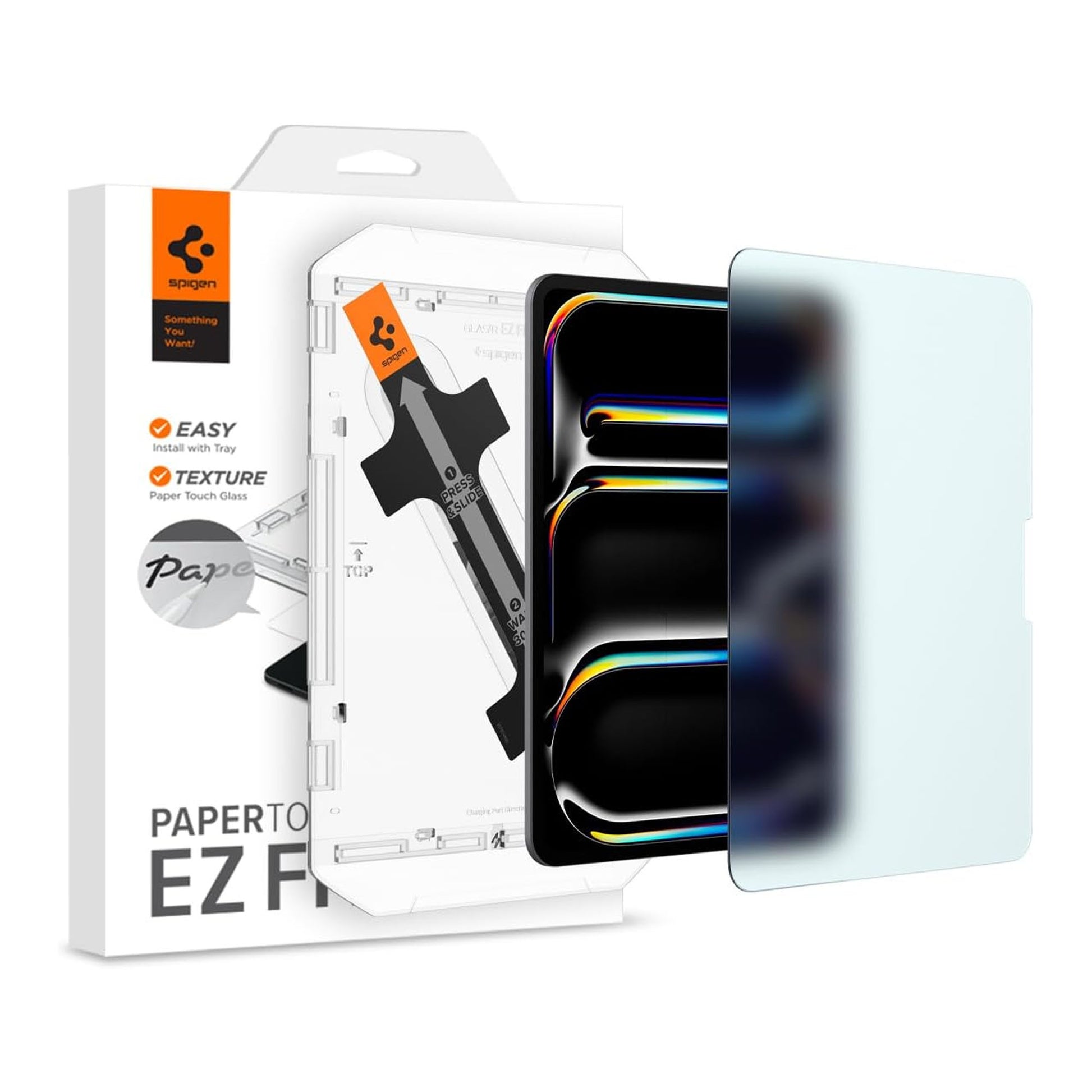 Spigen Paper Touch EZ Fit for iPad Pro 13" / iPad Air 11'' ( 2024 ) M4 - Screen Protector Matte Glass With Auto-Alignment Tool - Forexengineer -Malaysia- 8809971227346-8809971227292