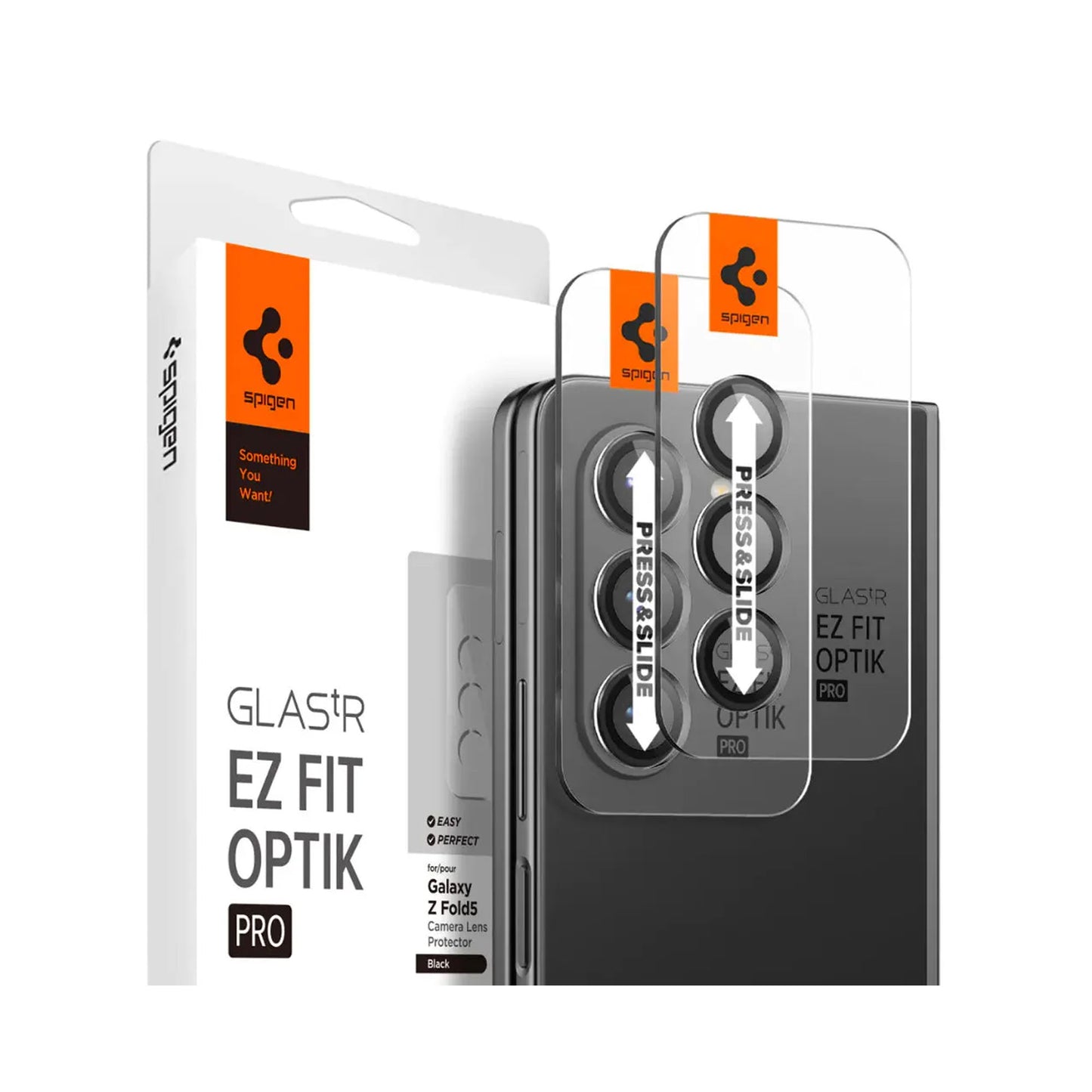 [2 PACK] Spigen Lens Protector Glas.tR EZ Fit Optik Pro for Samsung Galaxy Z Fold 6 / Fold 5 - EZ Fit Tray Included