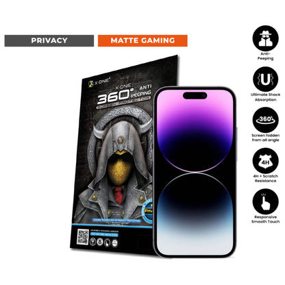X.One 360° Anti Peeping Privacy Matte Screen Protector  for iPhone 15 / 14 / 13 / 12 Series - Forexengineer -Malaysia- 656575555593-656575555595-656575555597-656575555594-656575555589-656575555584-656575555583-656575555581-656575555572-656575555574