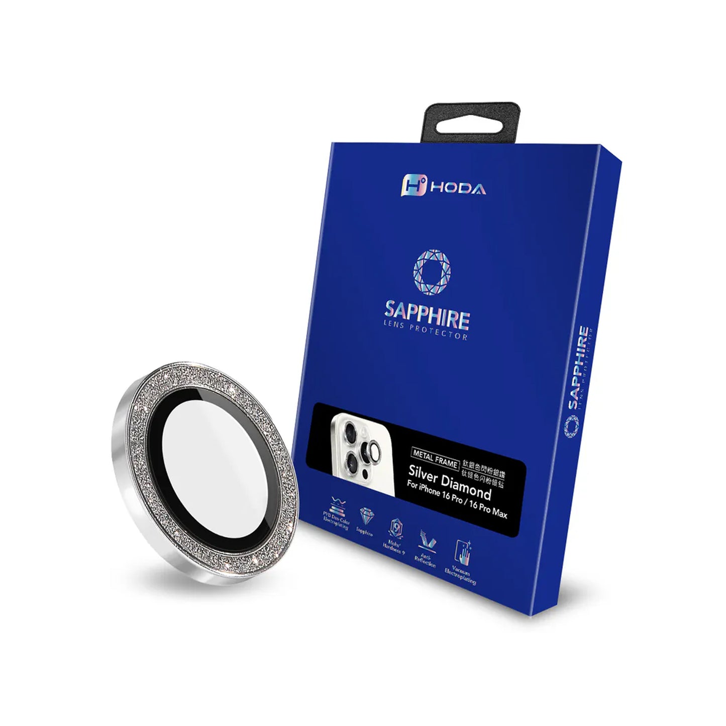 Hoda Sapphire Lens Protector for iPhone 16 Series - With Helper.