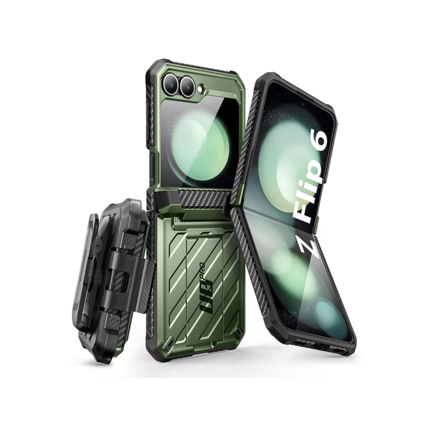 Supcase Unicorn Beetle Pro for Samsung Galaxy Z Flip 6 - With Built-in Screen Protector and  Multi-Angle Kickstand