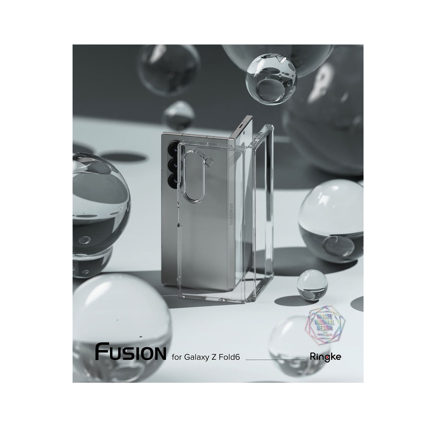 Ringke Fusion for Samsung Galaxy Z Fold 6 - Military Grade Drop Protection - Clear