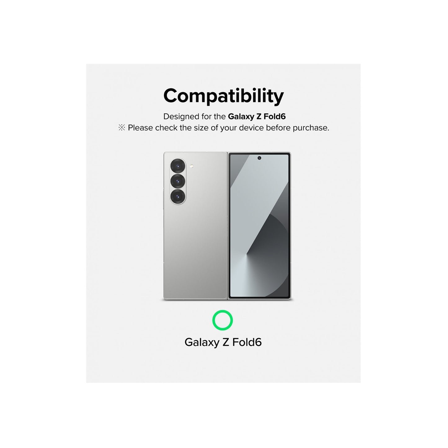 [2 PACK] Ringke Cover Display Tempered Glass for Samsung Galaxy Z Fold 6 - Clear