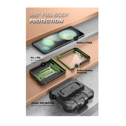 Supcase Unicorn Beetle Pro for Samsung Galaxy Z Flip 6 - With Built-in Screen Protector and  Multi-Angle Kickstand - Forexengineer -Malaysia- 843439147140-843439147157-843439147164-843439147171-843439147188