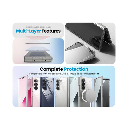 [2 PACK] Ringke Cover Display Tempered Glass for Samsung Galaxy Z Fold 6 - Clear - Forexengineer -Malaysia- 8809961786983