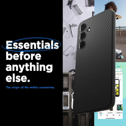 Spigen Liquid Air Case for Samsung Galaxy A35 - Matte Black - Forexengineer -Malaysia- 8809971224314