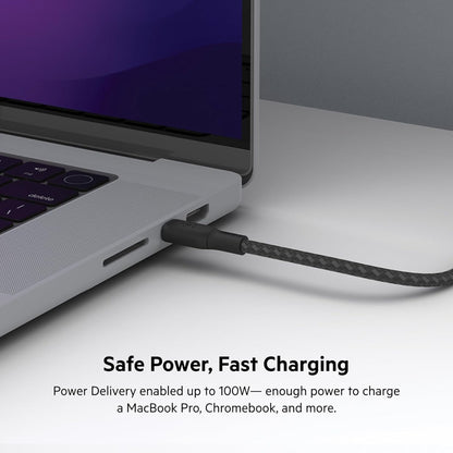 [ONLINE EXCLUSIVE] BELKIN BoostCharge USB-C to USB-C 100W USB 2.0 480 Mbps Braided Cable - Forexengineer -Malaysia- CAB014BT2MBK-745883842117