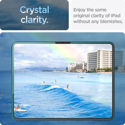 Spigen Screen Protector Glas tR Slim HD for iPad Pro 13" / iPad Air 11'' ( 2024 ) M4 - 1 Pack Tempered Glass - Clear - Forexengineer -Malaysia- 8809971227322-8809971227278
