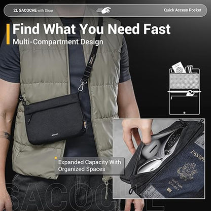 MAGEASY 2L Sacoche Utility Crossbody Bag + Strap Phone Lanyard 20mm - Forexengineer -Malaysia