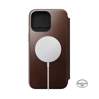 Nomad Modern Horween Leather Folio Case for iPhone 15 Series - Magsafe Compatible - Forexengineer -Malaysia- 856500016351-856500016306-856500016313-856500016269