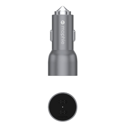Mophie 40W Dual USB-C Car Charger ( 20W USB-C + 20W USB-C PD ) - Space Gray - Forexengineer -Malaysia- 840056174573