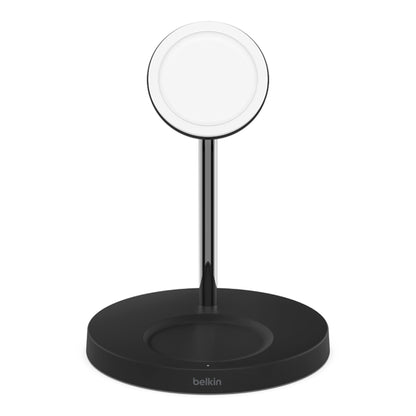 [ONLINE EXCLUSIVE] BELKIN BoostCharge Pro 2-in-1 Wireless Charger Stand with MagSafe 15W - Black - Forexengineer -Malaysia- 745883819126