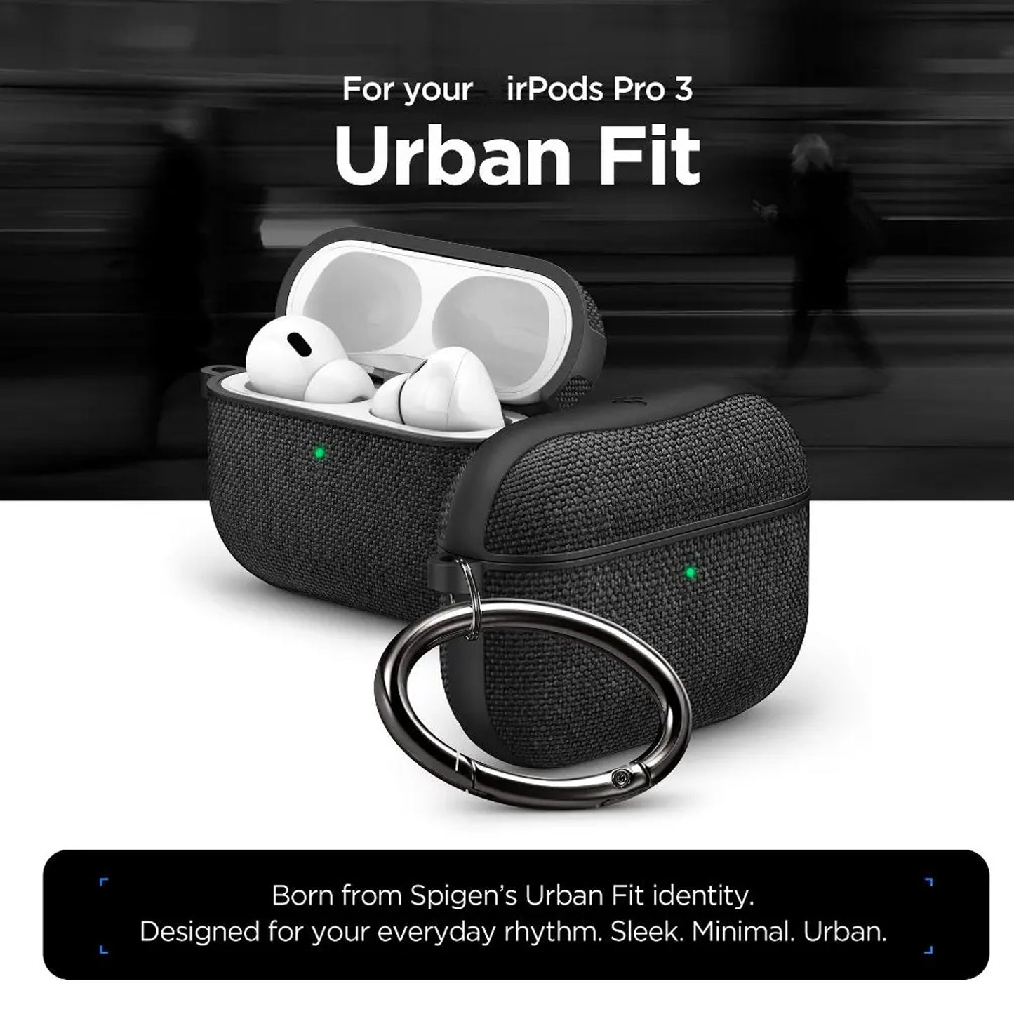Spigen Urban Fit for AirPods Pro 3 - Premium Knit Fabric with Metal Carabiner Included