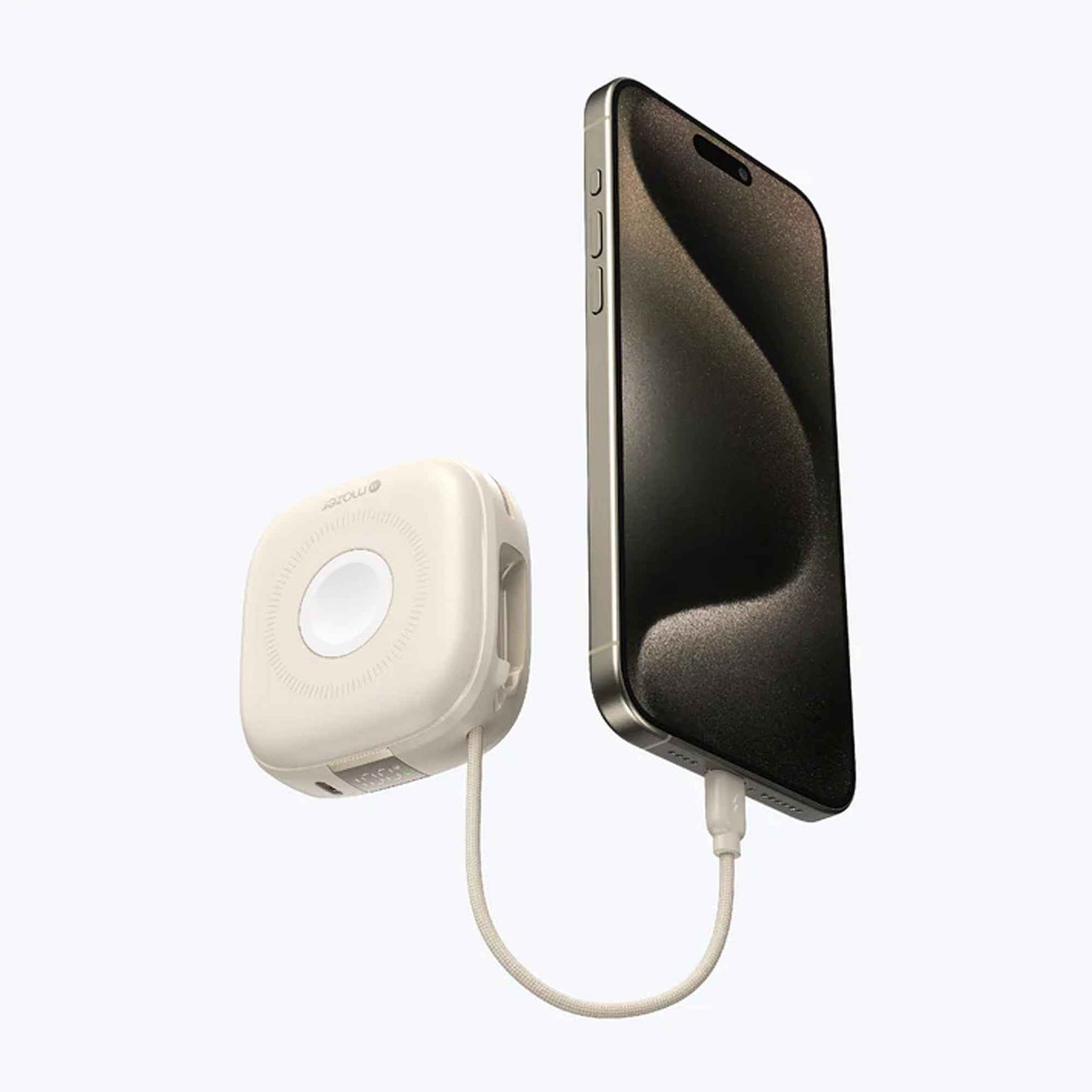 Mazer MagLink18i Trio+ 4-in-1 Magnetic Wireless Charging Power Bank with Dual Built-in Cables 10000mAh