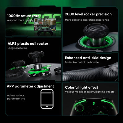 Black Shark Green Ghost Gamepad 1000Hz Polling Rate with RGB Light Joystick - Forexengineer -Malaysia- 6975498360322