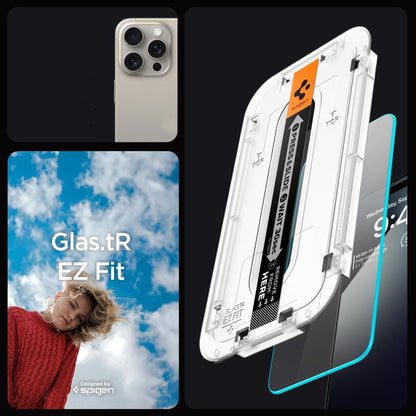 [2 PACK] Spigen Glas.tR EZ Fit Screen Protector for iPhone 15 Series - EZ Fit Tray Included - Transparency - Forexengineer -Malaysia- 8809896751964-8809896752145-8809896752060-8809896752244