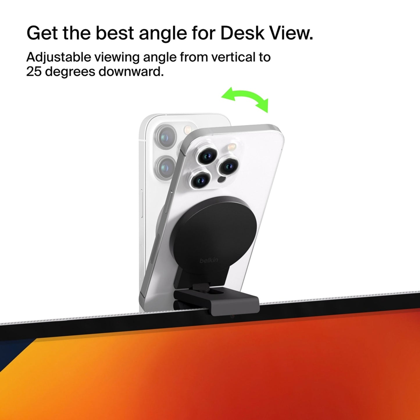 [ONLINE EXCLUSIVE] BELKIN Stage iPhone Mount with MagSafe for iMac / MacBook / Desktop / Monitor / Laptops and Tripod