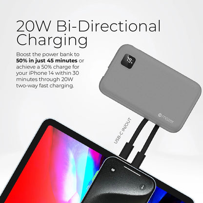 Mazer PowerCharge Link 1020 10,000mAh PD20W ( Built-in Dual USB C Cables ) Power Bank - Forexengineer -Malaysia