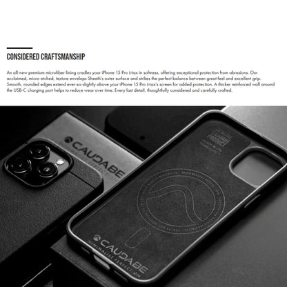 NEW VERSION Caudabe Sheath for iPhone 15 Series - MagSafe Compatible with Button Cover - Forexengineer -Malaysia- 672975696375-672975696337-672975696382-672975696344-672975696399-672975696351-672975696405-672975696368-658580974916-658580974923