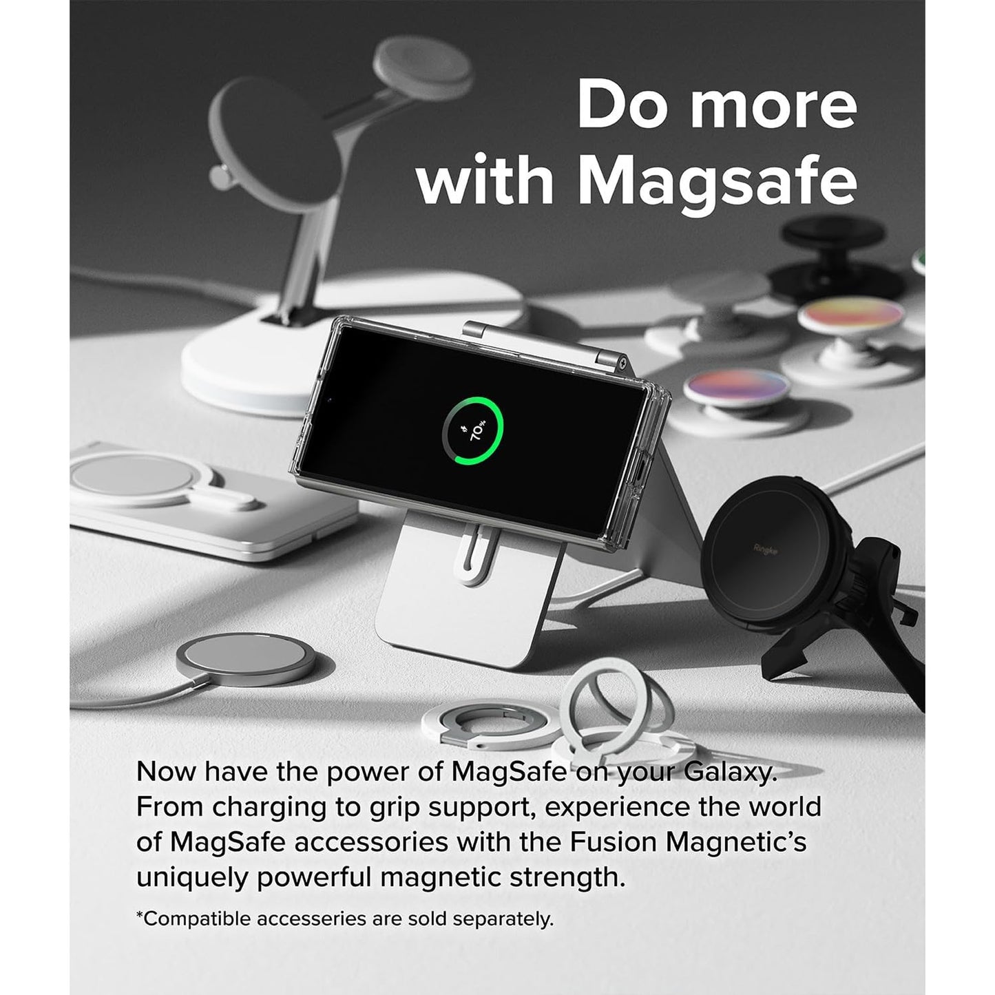 Ringke Fusion Magnetic for Samsung Galaxy Z Fold 6 - MagSafe Compatible - Clear