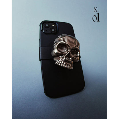 PopSockets Swappable PopGrip Luxe - Heavy Metal Skull / Tigers Eye - Forexengineer -Malaysia- 840173720721-840173724033