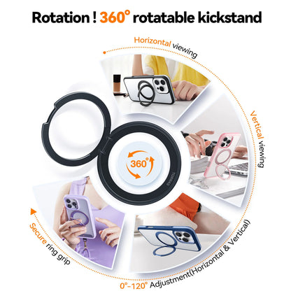 TORRAS Ostand R Fusion Series for iPhone 16 Series - With 360° Rotated Stand and MagSafe Compatible - Forexengineer -Malaysia