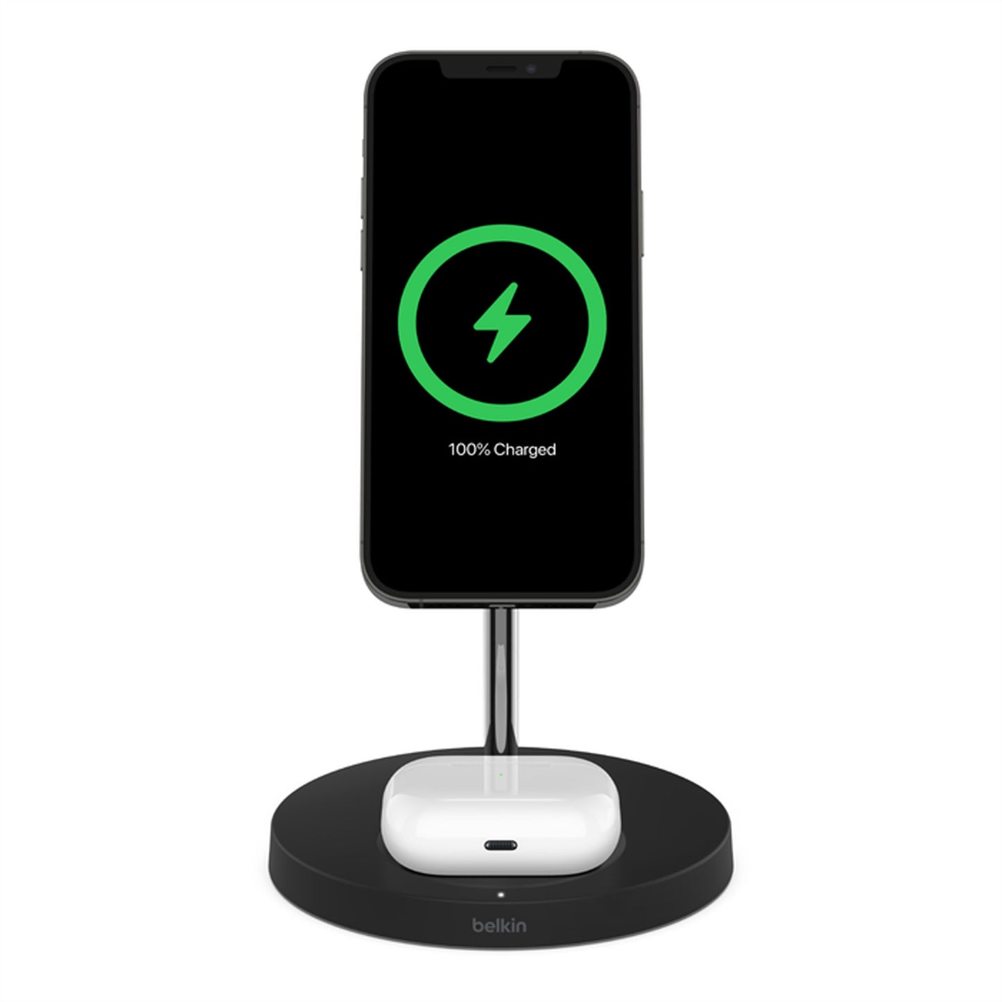 [ONLINE EXCLUSIVE] BELKIN BoostCharge Pro 2-in-1 Wireless Charger Stand with MagSafe 15W - Black