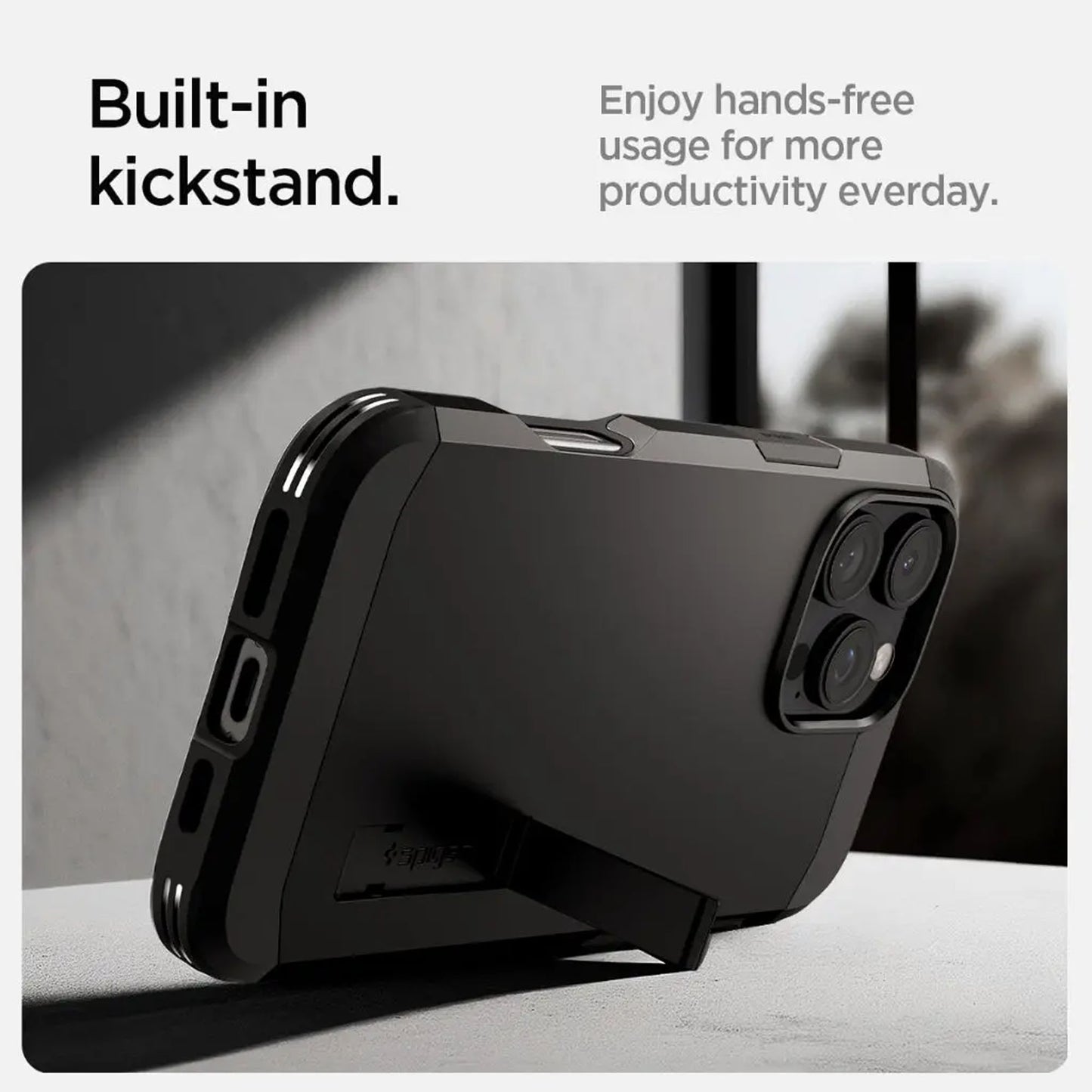 Spigen Tough Armor MagFit for iPhone 16 Series - Build-in Kickstand and MagSafe Compatible