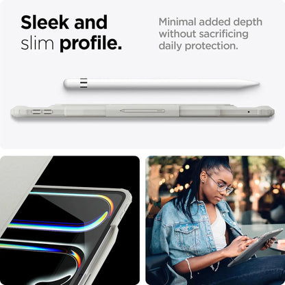 Spigen Airskin Pro Case for iPad Pro 13" / iPad Air 11'' ( 2024 ) M4 - Detachable Front Cover - Gray - Forexengineer -Malaysia- 8809896753388-8809896753487