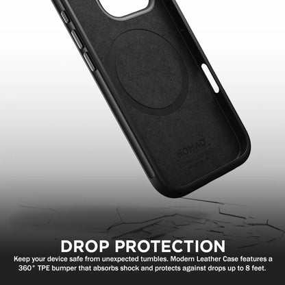 Nomad Modern Leather Case for iPhone 16 Series - MagSafe Compatible - Forexengineer -Malaysia