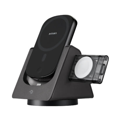 PITAKA MagEZ Slider 2 with 4000mah Power Bank - Compact 3-in-1 Wireless Charger - Forexengineer -Malaysia- 7493554140620-7493554140620+6321116731966