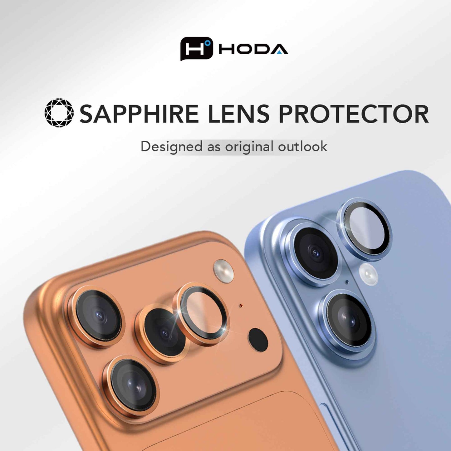 Hoda Sapphire Lens Protector for iPhone 17 Pro Max / 17 Pro with Helper