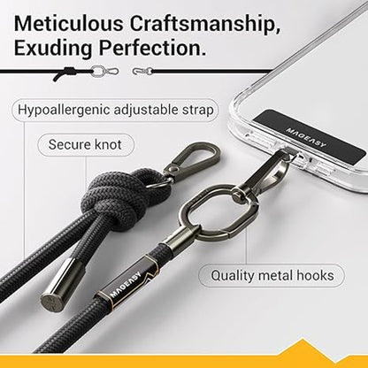 MAGEASY 8.3mm Rope Strap + Strap Card - Adjustable Phone Lanyard - Forexengineer -Malaysia