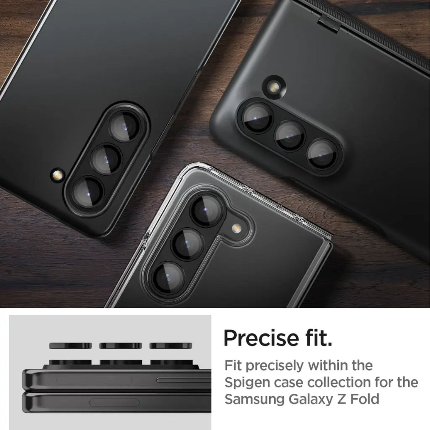 [2 PACK] Spigen Lens Protector Glas.tR EZ Fit Optik Pro for Samsung Galaxy Z Fold 6 / Fold 5 - EZ Fit Tray Included