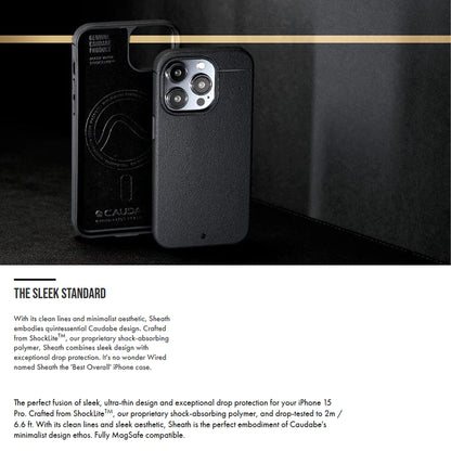Caudabe Sheath for iPhone 15 Series - Magsafe Compatible ( CUT OUT ) - Forexengineer -Malaysia- 672975696115-672975695989