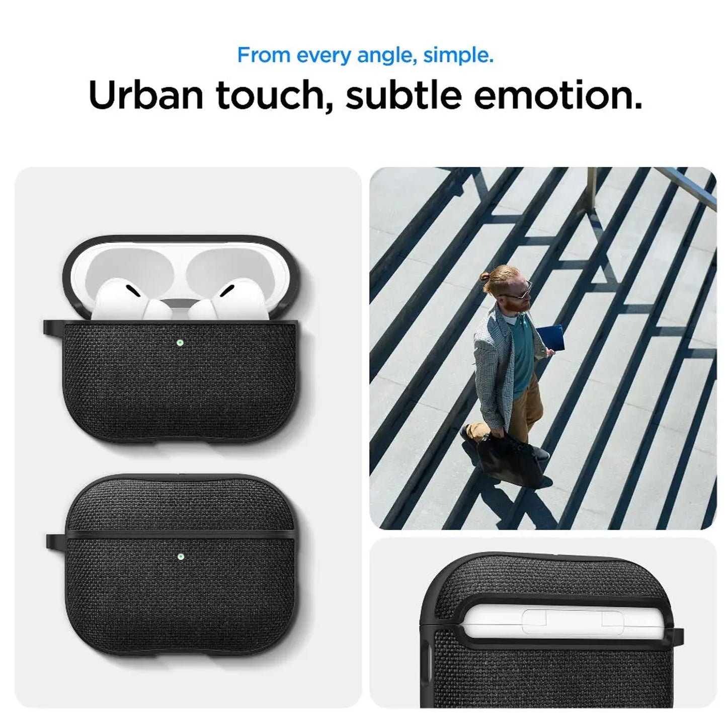 Spigen Urban Fit for AirPods Pro 3 - Premium Knit Fabric with Metal Carabiner Included