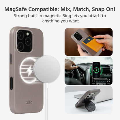 Alto Clop Leather Magnetic Case for iPhone 16 Series - MagSafe Compatible - Forexengineer -Malaysia