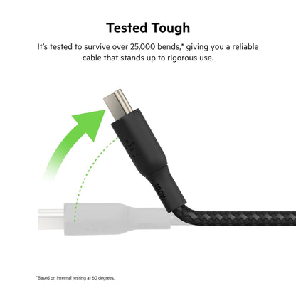 [ONLINE EXCLUSIVE] BELKIN BoostCharge USB-C to USB-C 100W USB 2.0 480 Mbps Braided Cable - Forexengineer -Malaysia- CAB014BT2MBK-745883842117
