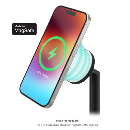 Mophie 3 in 1 Extendable Stand with MagSafe - 15W Fast Charging - Forexengineer -Malaysia- 840056181649