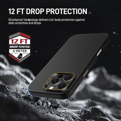 Raptic Shield Aramid Fibre with Magsafe for iPhone 16 Pro Max - 600D Black - Forexengineer -Malaysia