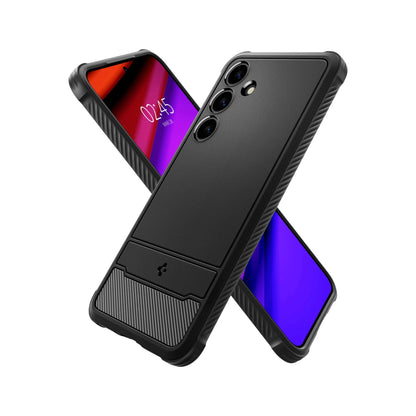 Spigen Rugged Armor for Samsung Galaxy S24 Series - Matte Black - Forexengineer -Malaysia- 8809971221719-8809971222068-8809971222242