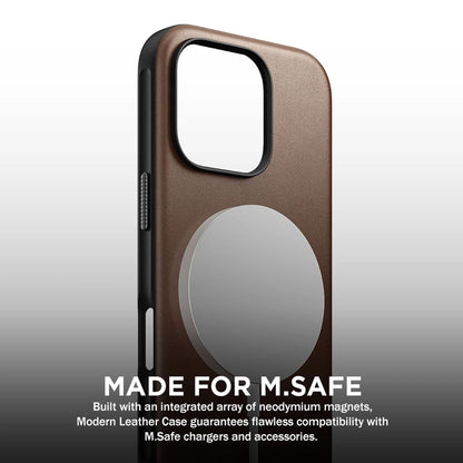 Nomad Modern Leather Case for iPhone 16 Series - MagSafe Compatible - Forexengineer -Malaysia
